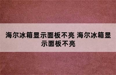 海尔冰箱显示面板不亮 海尔冰箱显示面板不亮